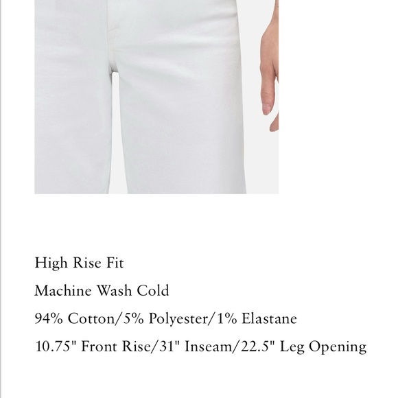 NWOT | FRAME Le Slim Palazzo Raw Hem Jeans | White | Full length | SZ 26 - Picture 13 of 13